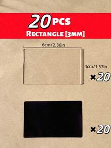 Kit Pembuatan Magnet Kulkas DIY | Potongan Akrilik Persegi Transparan | Bahan Hadiah Buatan Tangan yang Modis - Kit Bahan Magnet Kulkas DIY - View 13