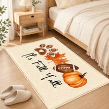 1pc, Autumn Theme Pattern Printed Faux Cashmere Kitchen Mat, Absorbent Kitchen Floor Mat, Kitchen Rug, Long Runner Mat, Sink Front Mat, Suitable For Kitchen, Bathroom, Entryway, Hallway, Laundry Room And Home Decor - Multicolor - View 8