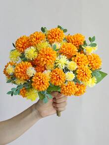 1pc Artificial Dandelion Bouquet, Suitable For Home Decor, Kitchen Decor, Autumn Decor, Outdoor Decor, Table Decor, Wedding Decor, Artificial Plants, Women's Gift, Back To School - Yellow - View 5