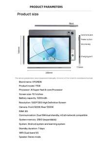 HYUNDAI Y108 Tablet, 5G WIFI Student Cloud Computer, Smart Screen, Android Portable Learning Machine, A75 High-Performance Core, Low Power Consumption, Android 15 System, 10.1-Inch HD Large Screen, Octa-Core Processor - Silver Gray - View 8