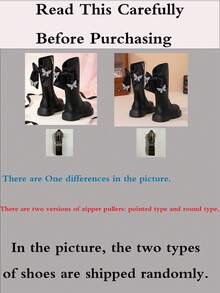 1 Pair Beige Tall Princess Boots With Bow + Rhinestone Butterfly Decor, Elastic Soft Sole With Inner Zipper Design, Luxury Girly Style Long Riding Boots, Suitable For Daily Wear, School, Festivals, Parties, Autumn/Winter New Arrival - Black - View 4