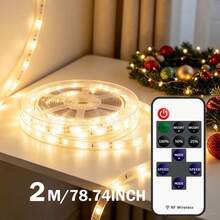 Acosh Neon 30LEDs/M SMD 2835 LED 柔性燈條套件，5V USB供電 RF 遙控 LED 燈條，居家臥室廚房 DIY 裝飾燈 - 暖光 - 查看 13