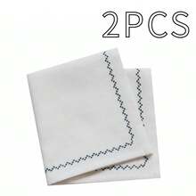 1/2/4pcs White Colorful Line INS Style Tree Branch Square Napkins, Embroidered Food Photography Props Background Cloth Placemats Tablecloths - Multicolor - View 12