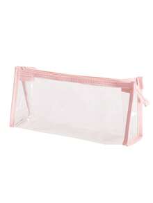 1/4 Transparent PVC Zipper Pencil Pouch, Large Capacity Minimalist Storage Bag, Waterproof Clear Design, Suitable For All Seasons, Ideal For Students And Office Workers, Perfect For School, Exams, Travel And Daily Use - Multiple Styles - View 19