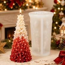 Resin Silicone Mold, Christmas Tree Candle Silicone Mold, Octagonal Star Element Design, Multi-Functional Casting Mold, Suitable For Aromatherapy Candles, Handmade Soap, Epoxy Resin Gypsum, Easy To Demold DIY Handmade Mold, Suitable For Home Decor. - Silica Gel - View 1