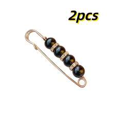 2/5pcs Elegant Pearl Safety Pin Brooch, Pants Waist Cincher, Clothing Anti-Exposure Pin, Fashion Sweater & Jacket Accessory - 7.5cm Multicolor - View 15