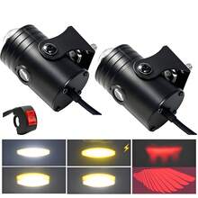 2pcs Motorcycle Spotlights + Angel Wings LED Projector Lights, Electric Vehicle Street Modification Welcome Decoration Anti-Collision Laser Lights - Advanced Version - View 12