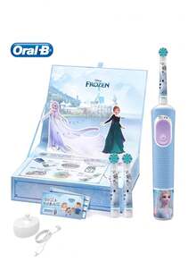 Cepillo de dientes eléctrico Oral B D103K para niños, IPX7 resistente al agua, modo dual, recargable, con temporizador inteligente y función interactiva de aplicación - Multicolor - Ver 12