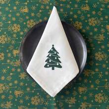 1/2/4pcs Christmas New Year Party Decoration Snowflake Reindeer Christmas Tree Print Solid Color Fabric Placemats Napkins Coasters Tea Towels - Multicolor - View 8