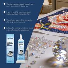 Transparent Rhinestone Glue, Suitable For Daily Use On Multiple Materials For Bonding, Sealing And Stitching, Specially Designed For Handmade Jewelry Making, Various Daily DIY Crafts, Gluing Rhinestones, Pearls And Other Small Decorative Accessories, Compatible With Metal, Glass, Wood, Plastic And Other Handmade Substrates, Meeting The Bonding Needs Of Clothing Decoration, Small Jewelry Making And Other Handmade Scenarios. Gift For Family And Friends, Back To School Gift, Christmas Gift - A - View 8