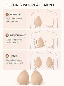 Breast Lift Tape, Non-Woven Fabric Material, Prevents Sagging And Lifts Breasts, Suitable For Women With Large Breasts, Invisible Coverage For Protrusions, Lifts Breasts, Suitable For Strapless Tops, Formal Occasions, Etc. - Apricot - View 6