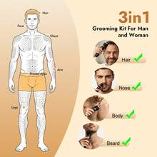 4-In-1 Multi-Function Women's Electric Shaver USB Rechargeable Body Hair Removal Set, Includes Charging Base And Guide Comb, Suitable For Bikini Area, Legs And Underarm Hair Trimming - Black - View 8