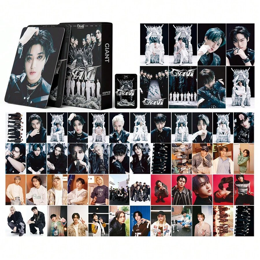 55pcs S TrayKids Japanese Exclusive Photocards GIANT KPOP Fan-Made LOMO Collectible Cards