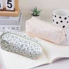 1pc Pink Pencil Case, Ins Style Stationery Storage Bag, Multi-Functional Cosmetic Organizer, Cute Multi-Purpose Storage Pouch, Pencil Box, Suitable For School, Stationery, Cosmetics, Skincare, Lipstick, Brushes, Coins, Small Items, Back To School Season - Multicolor - View 6