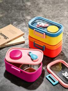 Insulated Lunch Box, Portable Insulated Food Jar, Multi-Functional Insulated Stew Pot Suitable For Office, School, Travel - Multicolor - View 5