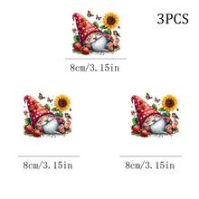 1/2/3pcs Sleeping Dwarf Strawberry Sunflower Heat Transfer Iron-On Patch Butterfly Bird Spring DIY Decorative Stickers For T-Shirt, Hoodie, Pillow, Tote Bag - Multicolor - View 4