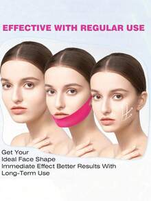 1pc Adjustable Chin Lift Women's Chin Straps - Chin Support Tape - Neck Support Chin Strap For Sleeping, Face Tape, Jawline - Multicolor - View 4