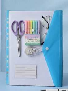 5/10pcs A4 Thickened PP Loose-Leaf Binder Pockets, 11-Hole Punched, Suitable For Loose-Leaf Documents, Color-Coded, Suitable For School, Office, Travel And Home Storage, Each Pocket Can Hold 200 Sheets Of Paper - Multicolor - View 4