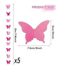 5 Pieces 3D Pink And Red Butterfly Paper Garland Hanging Decorative Banner For Home Ceiling Decor Birthday Party Wedding Theme Valentine Decoration Supplies Total 79 Inch Length - 5 - View 6