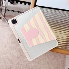 1件裝柔軟波浪條紋櫻花 360°旋轉平板保護殼，相容 iPad 11/A16/10th/Air4/5/6/Pro 12.9/2024/2025/2020/2021/2022/2023/10.2/10.9、Galaxy Tab A8/A9 Plus/S6 Lite/S7/S9FE PLUS、Pad、MatePad、Honor Pad、Xiaoxin Pad，適合辦公、旅行與居家使用 - 彩色 - 查看 5