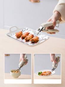 Anti-Scald Hot Plate Gripper, Heat-Resistant Rust-Proof Plate/Bowl/Pot Holder, Suitable For Steamer, Hot Dishes, Multi-Function Kitchen Clip, Suitable For Pots, Skillets, Steamers - Multicolor - View 7