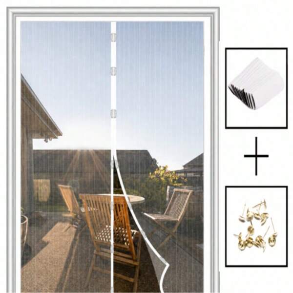 Magnetic Screen Door - Seamless Self-Sealing Design, Heavy Duty Insect Proof, Pet Friendly, Hands-Free Easy Access