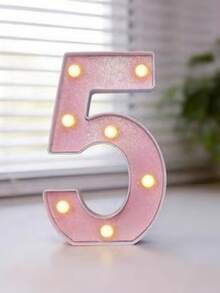 22/21/16cm Decorative LED Glowing Numbers And Letters, Plastic Neon Number Light Sign, Battery Powered Number Light, DIY Letters And Numbers, Suitable For Birthday, Christmas, Bar And Wedding Decoration - LED Letter and Number Lights - View 27