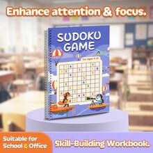 Age-Graded Sudoku Game Spiral Puzzle Notebooks, Ages 3-6, 6-9, 9-12 & 12+, Beginner To Challenge Number Logic, Focus, Critical Thinking, Problem Solving, Screen-Free Brain Games For Home Classroom Travel - Age-graded Sudoku Game - View 12