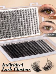 CMAYOME 200/384pcs Individual Curl Eyelash Extension Kit, D Curl 10-16mm Mixed Style, DIY Eyelash Extension Set Includes Natural, Delicate, Voluminous, Long-Lasting Lashes, Glue, Sealer And Tweezers, Suitable For Beginners Daily, Party, Music Festival Use - Multicolor - View 9