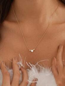 14K Gold Jewelry Set, Includes Necklace And Bracelet, Elegant Style, Perfect For Daily Wear And Gifting - Gold - View 5