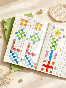 Symmetry Grid Copy Drawing Workbook,Left‑Right Mirror Image Coloring Book For Kids, Draw The Other Half, Preschool Educational Activity Book, 32 Pages, Ages 3+, Kids Art Practice Learning Toy Gift - Multicolor - View 5