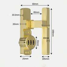 1 Pack, Cabinet Lock With Three-Digit Password, Convenient To Lock Secrets And Protect Privacy. - 90-degree Right-angle Design - View 11