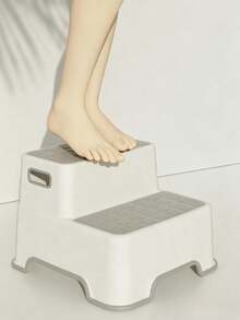 1 Pc / 2 Pcs Multi‑Functional Non‑Slip 2‑Step Stool, Stable Non‑Slip Foot Pads, High Load‑Bearing Capacity, Built‑In Portable Handle, Suitable For Fetching Items In Kitchen And Living Room, Easy To Clean And Space‑Saving,Wash Hands Foot Stool - Random Color - View 2