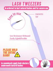 Set Lem Ekstensi Bulu Mata Hypoallergenic 2-in-1 dengan Agen Pengikat, Tahan Lama Hingga 72 Jam, Tahan Air, Cocok untuk Bulu Mata Palsu Cluster DIY, Bulu Mata Palsu untuk Penggunaan di Rumah, Alat Rias, Lem Ekstensi Bulu Mata Campuran Hitam - Lilac Purple - View 8