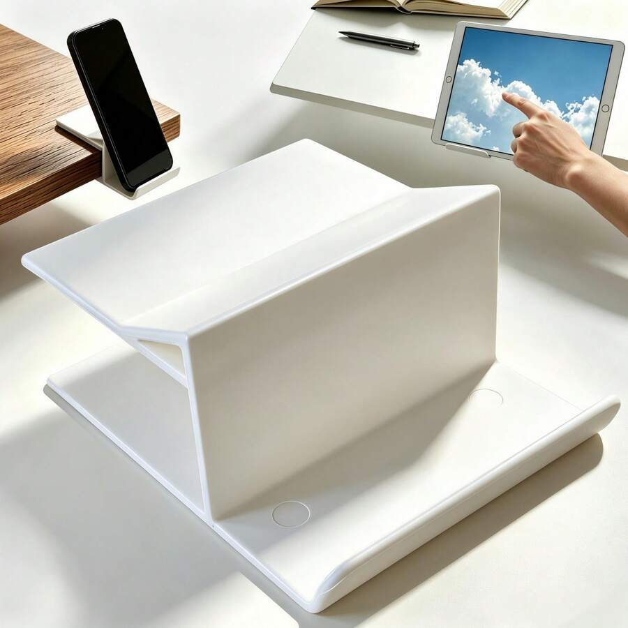 Desktop Phone & Tablet Stand | Cockpit-Style Modular Design, No Drilling Or Adhesive Required | Universal Clip-On Desktop Mount | Compatible With Most Phones And Tablets, Office Productivity Tool | Ideal Gift For Tech Enthusiasts - View 1
