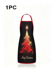 4pcs Christmas Cartoon Character Print Apron Set, Penguin Santa Snowman Elf Pattern Kitchen Cooking Baking Aprons For Holiday Party Home Decoration - Multicolor - View 13