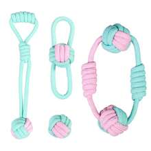 Dog Chew Toy Braided Rope Knot Toy Durable Bite-Resistant Teeth Cleaning Interactive Tug Toy For Small And Medium Dogs Boredom Relief Dog Stuff - Multicolor - View 3