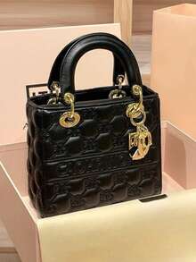1pc Quilted Lady Bag Fashionable Elegant High-End Handbag Crossbody Small Bag For Women - Black - View 2