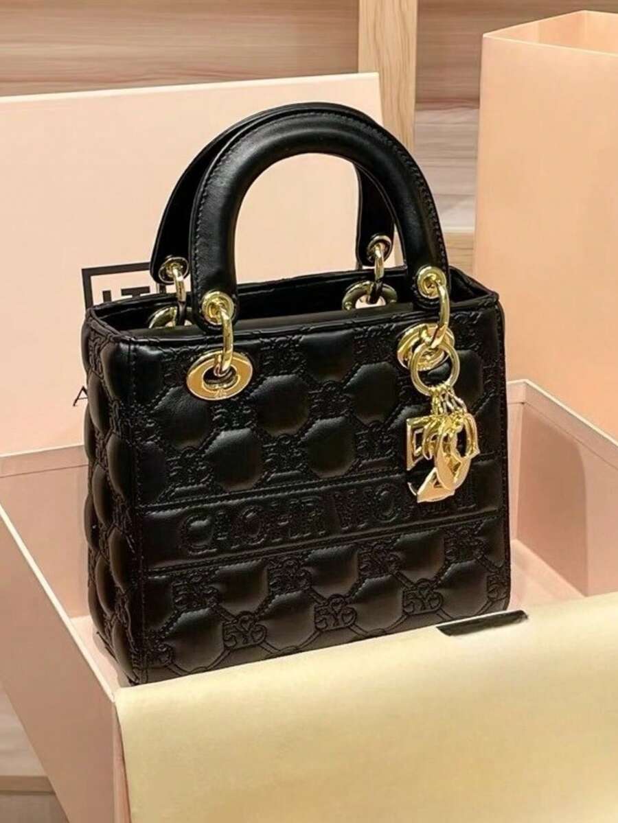 1pc Quilted Lady Bag Fashionable Elegant High-End Handbag Crossbody Small Bag For Women