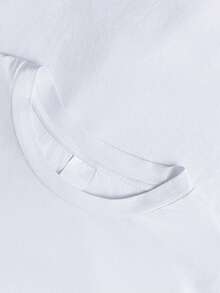 1pc Men's Vintage Print T-Shirt, White Crew Neck Short Sleeve Versatile Top - Holiday Gift - White - View 5