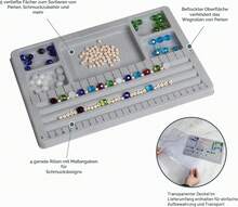 Mini Pearl Board With Gray Flocking, 4 Straight Channels And 5 Recessed Compartments, 19.68 * 28.57 Cm, Display Board For Bracelets, Necklaces And Other Jewelry - 2pcs - View 4