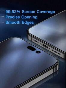5片裝磨砂隱私螢幕保護貼，相容 iPhone 18 Pro Max 6.9 吋，非玻璃材質，全螢幕防窺防眩光陶瓷膜，防指紋，相容手機殼，適用 18 Pro Max/18 Pro/17 Pro Max/17 Air/16 Pro Max/16 Pro/16 Plus/16/15 Pro Max/14 Pro Max/13 Mini/12/11/XS Max/XR/8+/7 Plus - 黑色 - 查看 5