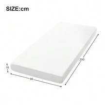 Mattress, Comfortable, Bedspread With Non-Slip Particles And Handles, OEKO-TEX Certified, Ergonomic, Breathable And Durable, Firmness H3, 90x200cm - White - View 2