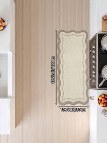1PC Floral Bedroom Carpet Kitchen Rug Khaki Fresh Style Runner Area Rug Suitable Bathroom, Kitchen,Outdoor, Indoor, Bedroom, Living Room, Beside Throw Rugs Machine Washable Rug, Easy Clean Entryway Mat Anti-Slip Backing Rugs Bathroom Fall Decor Holiday Christmas - Multicolor - View 11