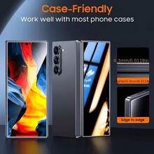 2-Piece HD Anti-Spy Tempered Glass Screen Protector Kit. Privacy Protection, Suitable For Foldable Screen Protectors. Scratch-Resistant, Drop-Resistant, Anti-Spy Protection, 9H Hardness Rating, Easy To Install. Compatible With Samsung Galaxy Z Fold8/Z Fold8 Ultra/Z Fold7/Z Fold6/Z Fold5 Series. - Clear - View 5