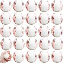 15 Mini Foam Sports Balls - 6cm White Baseballs, Suitable For Party Games, Relaxation, Sports Themed Decor - Multicolor - View 4