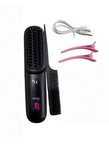 OBOVAY 4/1pc Women's Wireless Straightening Hair Brush Set, Portable USB Rechargeable, Negative Ion Hot Air Brush, Anti-Scald Design, 3 Temperature Settings, 30s Fast Heating, Suitable For All Hair Types, Travel Convenient, Best Christmas Gift - Multiple Styles - View 17