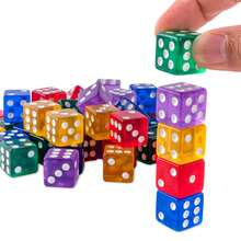 50 Colorful Dice, Six-Sided Dice, Suitable For Board Games, 14mm Bulk Dice, Ideal For Parties, Board Games (Color Random) - 1 - View 8