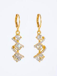Anting-anting Spiral Geometris Mewah Elegan Gaya Eropa dan Amerika, Cocok untuk Pemakaian Sehari-hari/Pesta/Perjamuan - Emas - View 2
