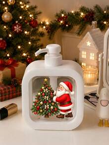 Christmas Themed Creative Home Bathroom Dispenser Bottle, Santa Claus And Christmas Tree Design Moisturizing Soap Dispenser Pump Bottle, Bathroom Essential, Themed Bathroom And Kitchen Hand Soap Dispenser Bottle, Christmas Style Hand Soap Dispenser Bottle, Suitable For Sink Decoration, Plastic Made, Suitable For Bathroom, Kitchen, Sink - Suitable For Soap, Hand Soap, Body Wash, Etc. - Creative Lotion Bottle, Lotion Dispenser, Dispenser, Bathroom, Back To School, Travel Storage Bottle, Teacher Gift, Christmas Gift - Multicolor - View 6